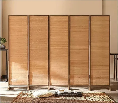 Miniatura 11 de 3 4 5 6 7 8 Panels Room Separator Freestanding Wall Divider for Office/Bedroom/Hotel, Foldable Room Divider Partition Privacy Screen, Wood