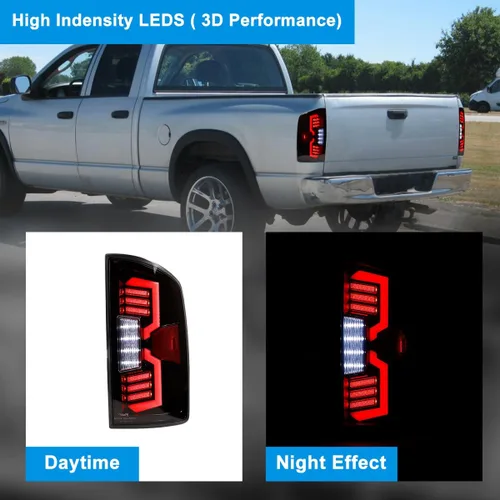 Miniatura 7 de ROXX Luces traseras LED completas compatibles con Dodge Ram 1500 2002-2006, Dodge Ram 2500 3500 2003-2006, conjunto de luces traseras de lente