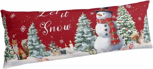 Miniatura 8 de Fundas de almohada de invierno con copos de nieve de tamaño estándar, 2 paquetes de fundas de almohada suaves para cama, fundas de almohada lumbar