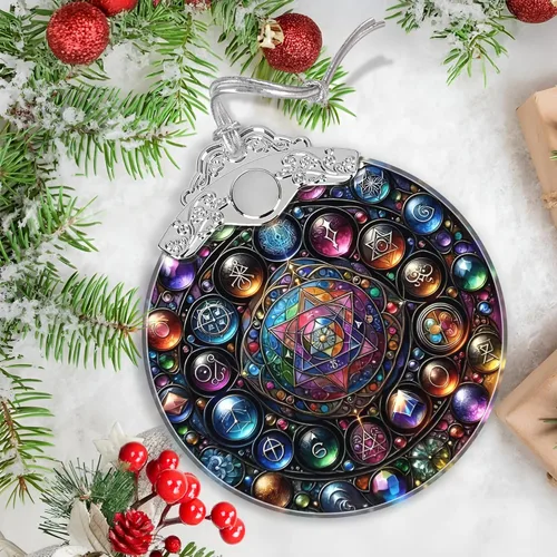 Miniatura 5 de Alchemy - Adorno de vitral, adorno de Navidad, decoración de Navidad para árbol, ideas de regalos de vacaciones, intercambio de regalos