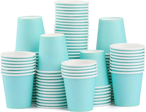 Miniatura 10 de Paquete de 50 vasos de papel blancos de 3 onzas, vasos desechables para el baño, vaso pequeño para enjuague bucal, vaso para aperitivos para agua
