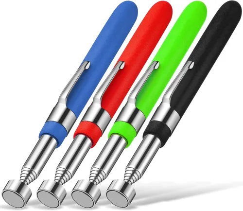 Geiserailie 4 herramientas telescópicas de recogida de imanes extensibles, herramienta de recogida magnética, regalos prácticos para hombres, papá,