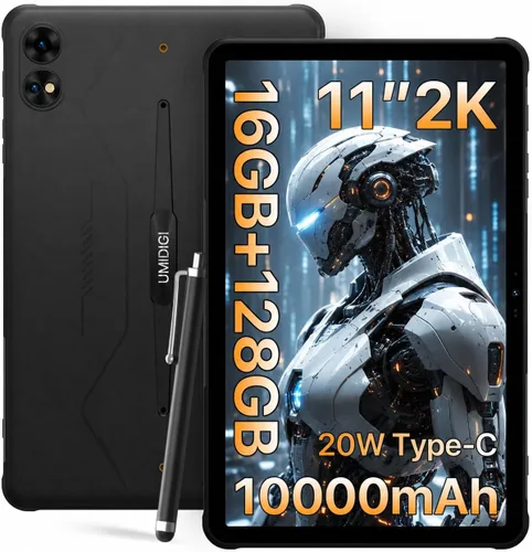 Miniatura 10 de UMIDIGI 2K 11 pulgadas Tablet Resistente Android, Active T1 Octa-core 16GB RAM+128GB ROM, 10000mAh, Cámara 16+16+8MP Tablet Resistente al Agua