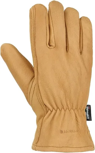 Miniatura 2 de Carhartt Guantes de trabajo para hombre con aislamiento de cuero de grano completo para conducir Negro