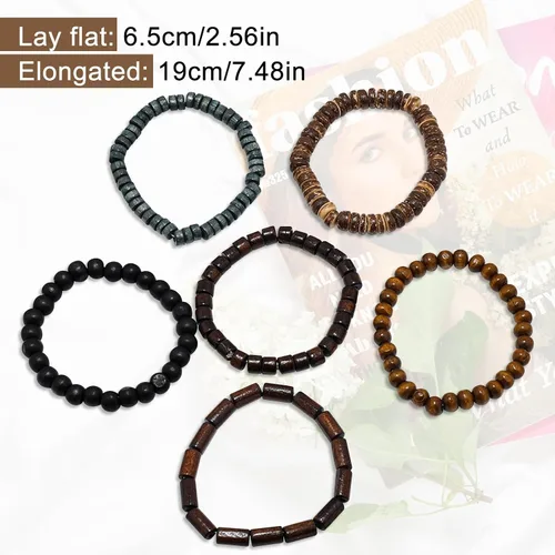 Miniatura 5 de Pulsera Gótica Ajustable de Cuero Trenzado Punk Multicapa de Estilo Grunge, Conjunto de Pulseras Emo con Brazalete de Metal, Envoltura