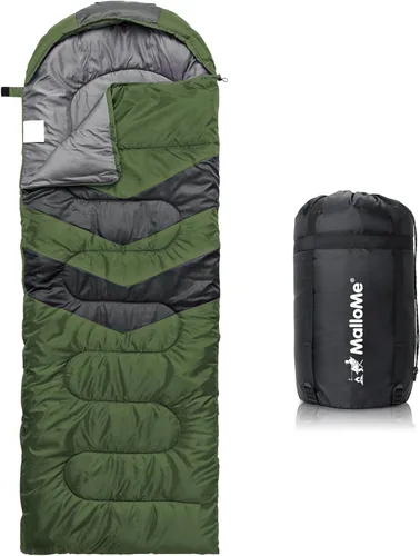 Miniatura 18 de MalloMe Sacos de dormir para adultos para clima frío y cálido, saco de dormir para mochileros para niños de 10 a 12 años, niñas, niños, ligeros