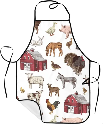 Miniatura 25 de Sigouyinei Delantales para mujeres con bolsillos, delantal para hombres, delantal adecuado para chefs camareros, técnicos de uñas para hornear
