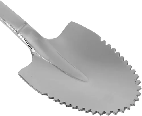 Miniatura 4 de Angoily Paquete de 4 cucharas de pomelo con borde dentado de acero inoxidable para sandía, cítricos, melón, melocotón, pala curvada, 6.18 pulgadas