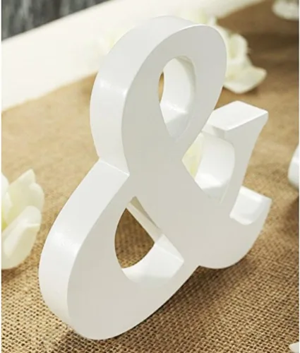 Miniatura 6 de Letras de madera Mr y Mrs para bodas, letras independientes para fotos, regalo rústico para aniversario o despedida de soltera (blanco)