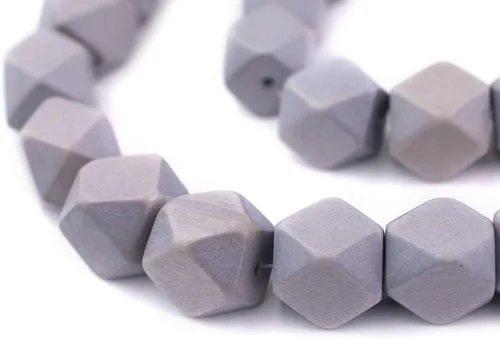 Miniatura 9 de TheBeadChest - Cuentas de madera de cubo sin esquinas azul azul: cuentas orgánicas naturales de corte de diamante de 0.787 in para la fabricación