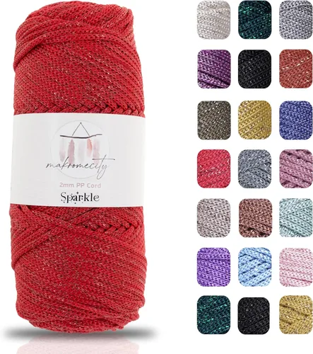 Miniatura 13 de Makromecity, Cordón de macramé de poliéster de 2 mm x 38 m (125 yardas) 2 mm de polipropileno, cordón de macramé para crochet, bolsas de macramé