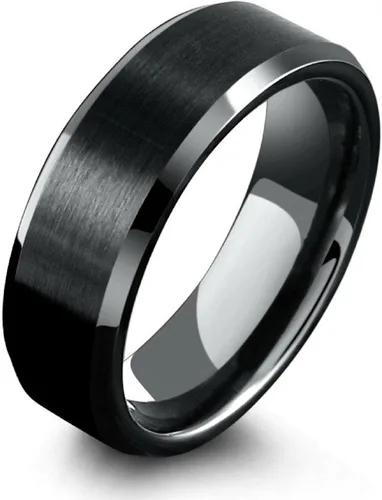 Miniatura 2 de Milo Bruno - Anillo de tungsteno con borde biselado de 0.315in (varios colores)