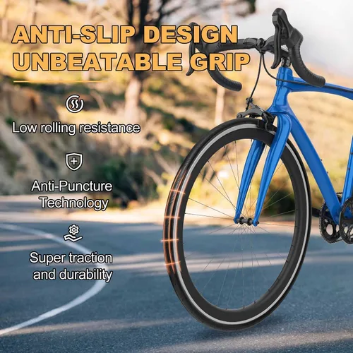 Miniatura 2 de Hycline Neumático de repuesto para bicicleta de carretera: 700x25C/700x28C/700Cx35C Neumáticos de bicicleta plegables de alto rendimiento
