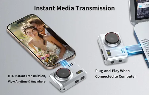 Miniatura 5 de Mini cámara digital retro 1080P HD grabadora de video, cámara de video portátil con llavero con tarjeta de 32 GB y pantalla IPS de 0.96 pulgadas