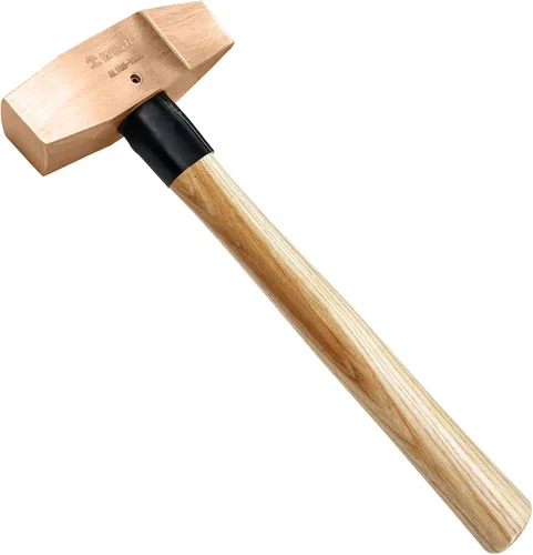 Miniatura 8 de WEDO Martillo de maquinistas sin chispas, martillo de chapa de 1.1 lb/450g, martillo de cruz Peen, longitud 12.205 in, mango de fibra de vidrio