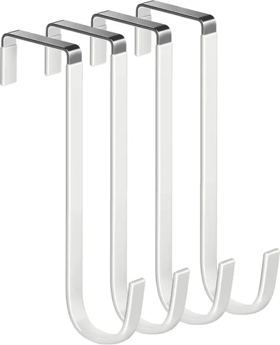 Miniatura 12 de Mars-Rock Ganchos de Metal Sobre la Puerta con Revestimiento de Plástico de 5.5" se Ajustan a Puertas de 0.5" a 1 3/8", 2 Piezas de Servicio Pesado
