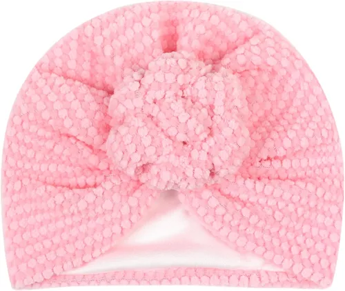 Miniatura 22 de Gorro de punto para bebé con lazos lindos turbante para envolver el sombrero (MZ6)