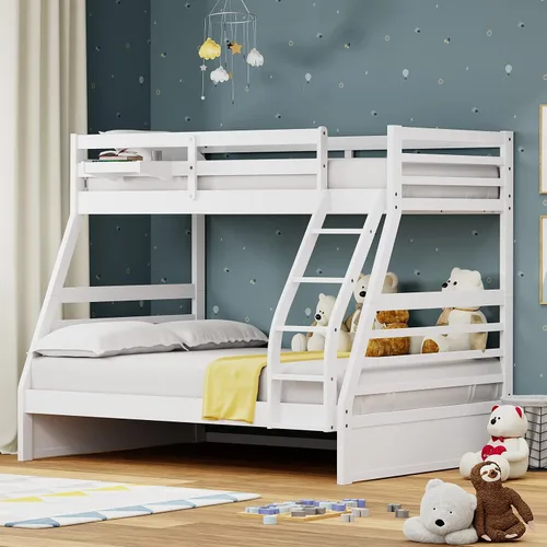Miniatura 19 de Glenwillow Home Litera Plana de madera maciza individual sobre cama matrimonial, color espresso