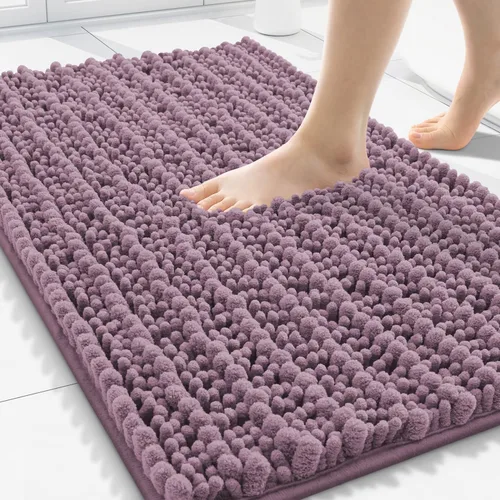 Miniatura 212 de Smiry Alfombras de Baño 24x16 pulgadas, Alfombras de Baño de Chenilla Extra Suaves y Absorbentes, Respaldo de Goma Antideslizante, Lavable a Máquina
