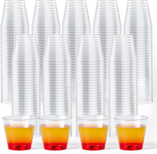 Miniatura 9 de JOLLY CHEF Paquete de 500 vasos de chupito de plástico de 1 onza, vasos desechables de 1 onza, vasos de degustación para fiestas, perfectos