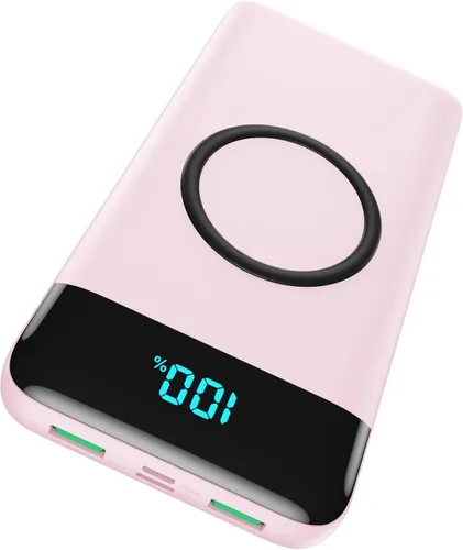 Miniatura 7 de Cargador portátil inalámbrico de 40,800 mAh con cables integrados, carga inalámbrica de 15 W, 25 W, PD QC4.0, cargador de batería externa USB-C