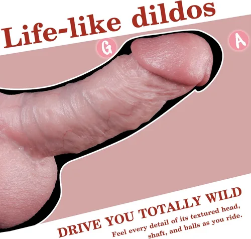 Miniatura 5 de Dildo hecho a mano real de 6.88 pulgadas de Reproduction, consolador realista con ventosa fuerte, pene de silicona líquida suave y realista
