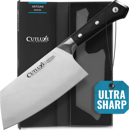 Miniatura 10 de Cutluxe - Cuchillo de carnicero de 7 pulgadas, cuchillo para cortar carne – Hoja de acero alemán, espiga completa, diseño de mango ergonómico