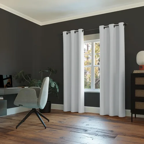 Miniatura 6 de Sun Zero Easton Energy Saving Blackout Panel de cortina con ojales, 40 "x 84", Dove Blanco roto Dove White