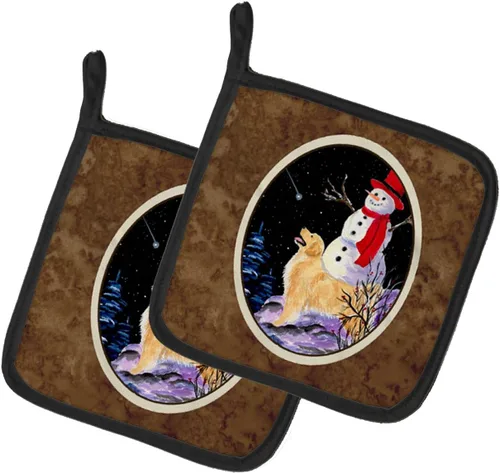 Miniatura 20 de Caroline's Treasures SS8617PTHD - Juego de soportes para ollas de cocina resistentes al calor, almohadillas calientes para horno para cocinar, Husky