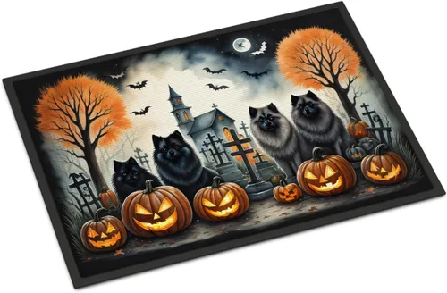 Miniatura 37 de Caroline's Treasures DAC2011MAT - Felpudo de Halloween espeluznante con diseño de Beagle, de 18 x 27 pulgadas, para interiores y exteriores