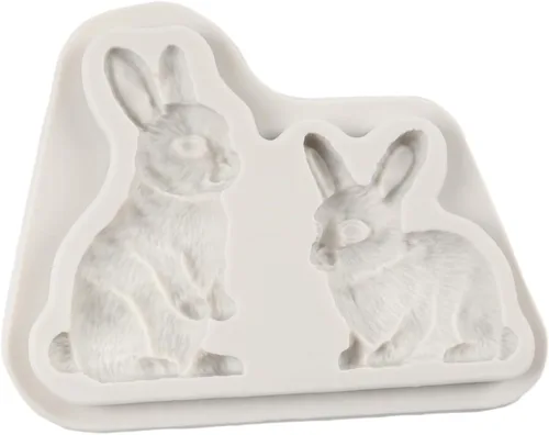 Miniatura 8 de Molde de silicona de conejo para fondant, molde de caramelo de chocolate para decoración de pasteles, decoración de cupcakes, pasta de goma