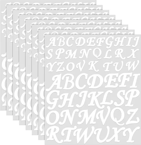 Miniatura 11 de Tenceur Adhesivos de letras de vinilo, 8 hojas, 416 unidades, color avanzado, 2 pulgadas, 3 pulgadas, gorra de graduación, impermeable