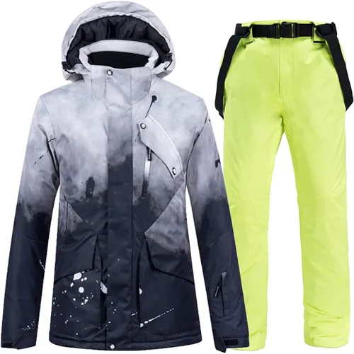 Conjunto de pantalones gruesos y cálidos para mujer, para esquí, snowboard, chaqueta