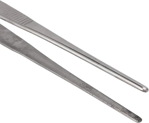 Miniatura 6 de Fdit Pinzas para bonsái de acero inoxidable, pinzas de jardinería para plantas, mango largo, herramienta de bonsái de jardinería, pinzas largas