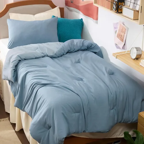 Miniatura 32 de Bedsure Juego edredón suave prelavado individual/individual XL, 365 días, cálido relleno alternativo GentleSoft™, 1 edredón ligero:68x88 pulgadas