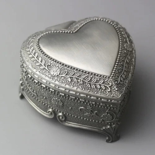 Miniatura 16 de ROSIKING Caja de música de aleación de metal en relieve y caja de música con movimiento dorada para Navidad/Cumpleaños/Día de San Valentín