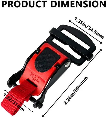 Miniatura 5 de Kit de reemplazo de hebilla de liberación rápida para casco, clip de correa de barbilla para casco compatible con cara completa, 3/4, medio casco.