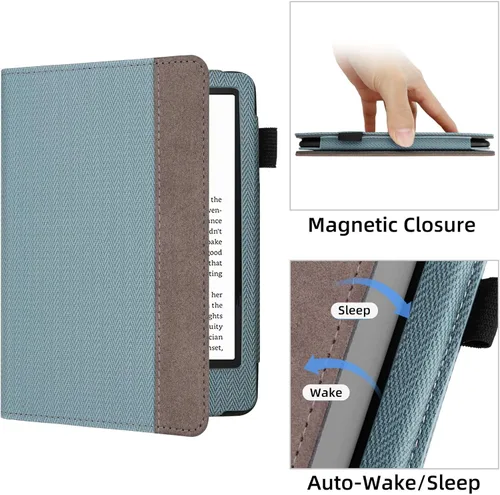 Miniatura 7 de WALNEW Funda con soporte para Kindle Paperwhite de 7" de 12ª generación (2024 lanzado) y Kindle Colorsoft Signature Edition, funda de piel sintética