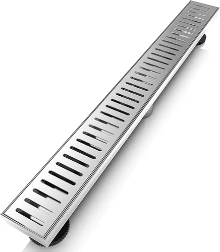 Miniatura 7 de WEBANG - Drenaje lineal de 12 pulgadas para ducha rectangular con accesorios, cubierta de patrón cápsula, rejilla extraíble, acero inoxidable SUS304