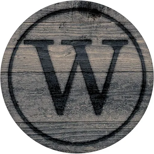 Miniatura 3 de Letra W monograma inicial estilo madera rústico gris Woodgrain – PopSockets Grip y soporte para teléfonos y tabletas