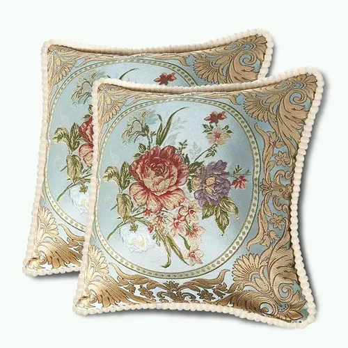 Miniatura 18 de SZHELEJIAM Juego de 2 fundas de almohada con volantes de 12 x 20 pulgadas, fundas de cojín decorativas de felpilla suave jacquard para sofá