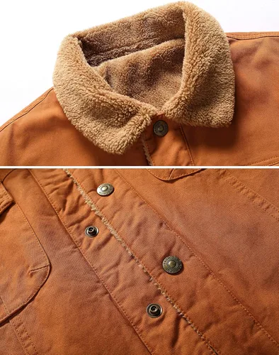 Miniatura 3 de Vcansion Men's Classic Winter Jacket Coat Fleece Lined Windproof Outerwear
