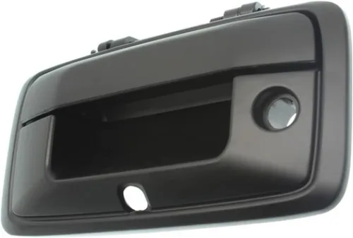 Miniatura 3 de Para GMC Sierra 1500 Manija de puerta trasera 2016 2017 2018 Exterior Negro imprimado con orificio para llave con orificio de leva Todos