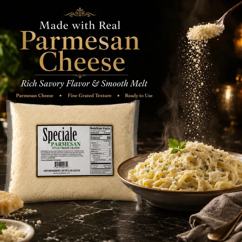 Miniatura 2 de Speciale Queso parmesano rallado de estilo italiano, bolsa a granel de 5 libras, queso rallado fino de primera calidad para pasta, pizza, sopas