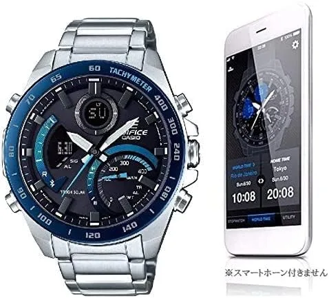Miniatura 4 de CASIO EDIFICE ECB-900YDB-1BJF Cronógrafo de combinación digital a analógica modelo de bisel Bluetooth IPbanda de acero inoxidable azul