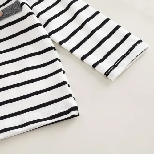 Miniatura 109 de Conjunto de 2 piezas de sudadera de manga larga con cuello redondo y pantalones casuales para bebés y niños pequeños