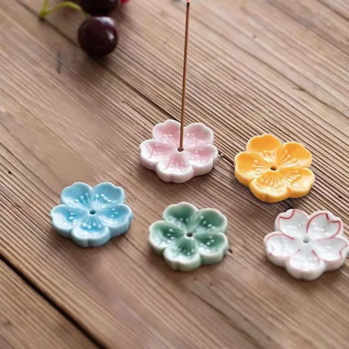 Miniatura 12 de Soporte de cerámica japonesa hecho a mano para incienso o quemador de incienso, bandeja única para recoger cenizas y regalo decorativo, decoración