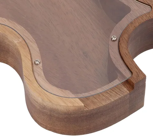 Miniatura 6 de Asixxsix Alcancía de madera, banco decorativo en forma de guitarra, caja de dinero, banco de ahorro, regalos únicos para niños y adultos, regalo