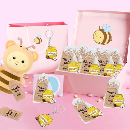 Miniatura 5 de CiciBear Paquete de 40 decoraciones de fiesta de Honeypot para mamá, bebé, cumpleaños de niños, feliz día de la abeja, fiesta de abeja reina