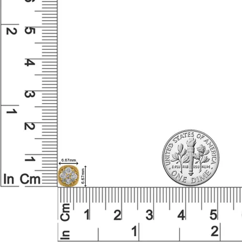 Miniatura 5 de Aretes de diamante cuadrado de 14 quilates en oro de 10 quilates